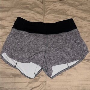 Lululemon Athletica Gray and Black Athletic Shorts